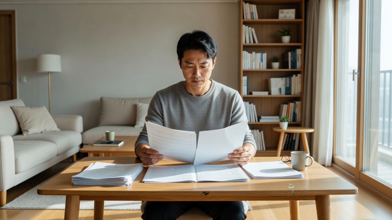 아파트 청약 일정의 모집공고일을 미리 확인하는 모습