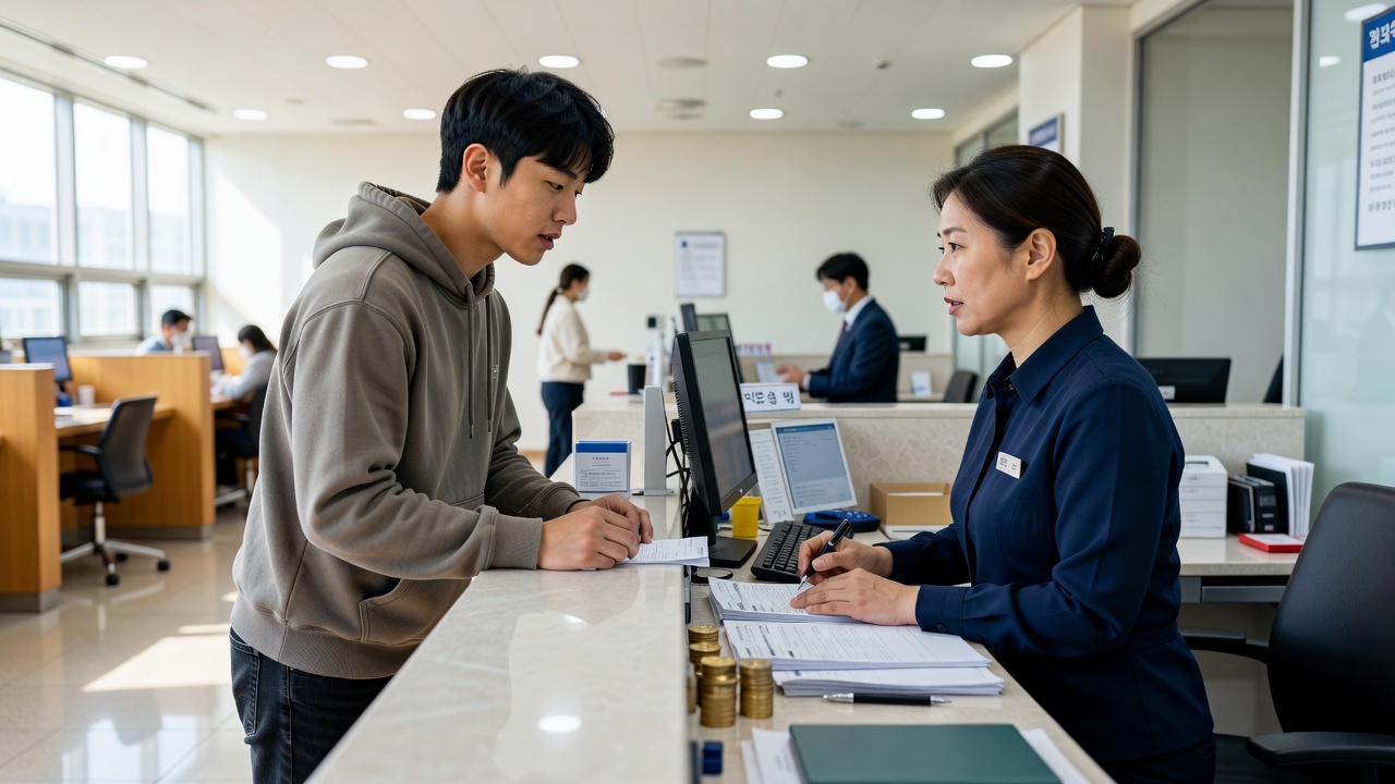 아파트 청약 방법 첫 단계인 청약통장 개설 장면