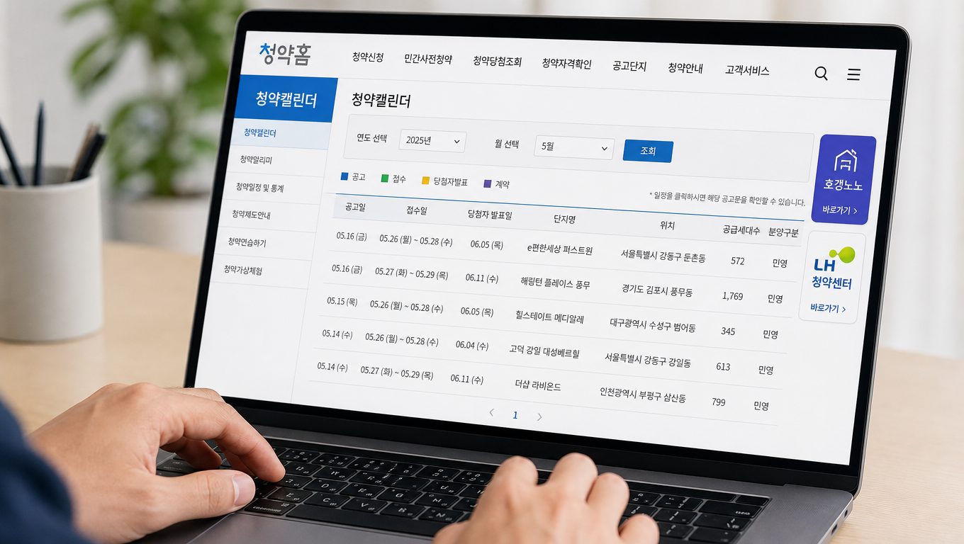 아파트 청약 일정 가장 정확하게 확인하는 방법
