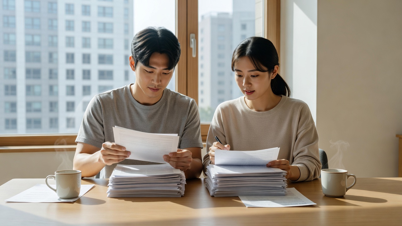 아파트 청약 대출과 일반 주담대출의 한도 규제 차이를 보여주는 장면
