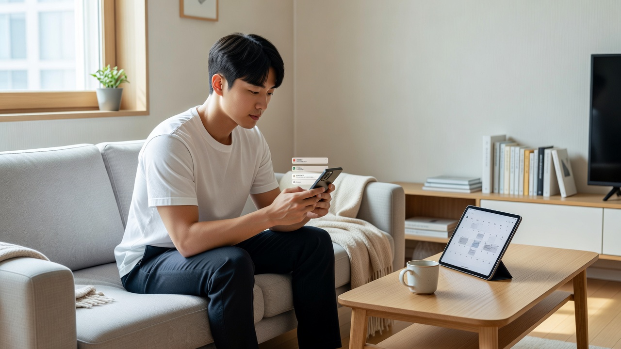 스마트폰으로 아파트 청약 일정 실시간 알림 확인