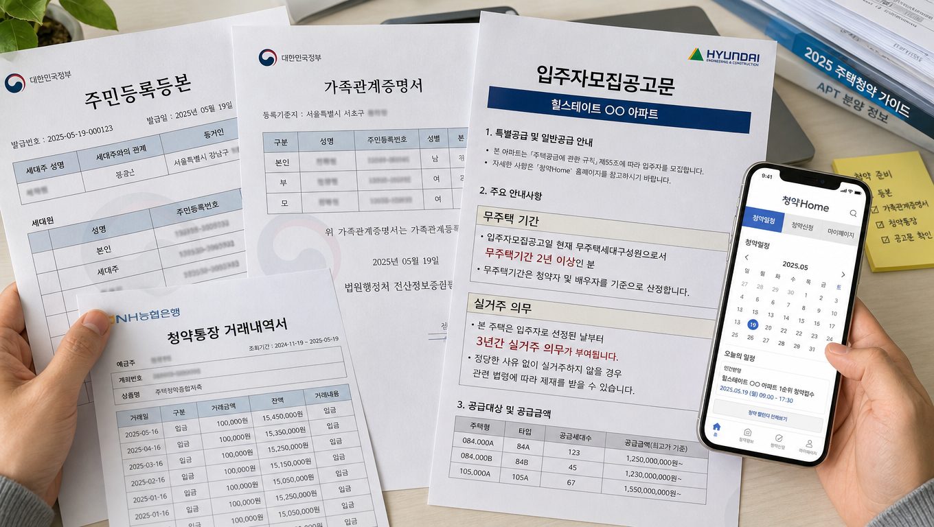아파트 청약 일정 확인 전 서류와 자격 조건 챙기기