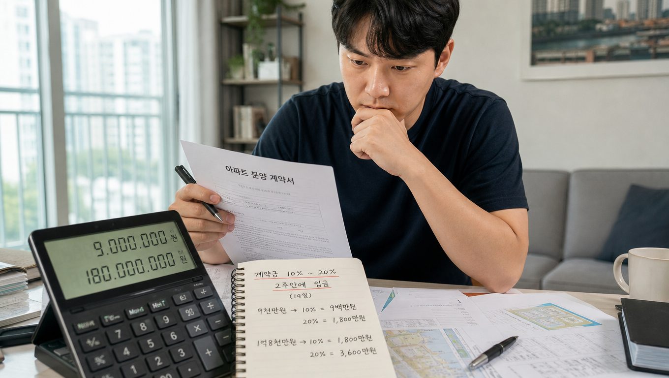 2026년 하반기 수도권 아파트 청약 당첨 후 현금 준비 시점과 대출 조건
