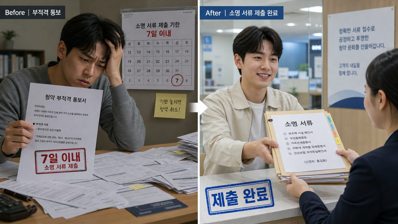 청약 부적격 소명 서류 제출 기한과 미제출 시 불이익