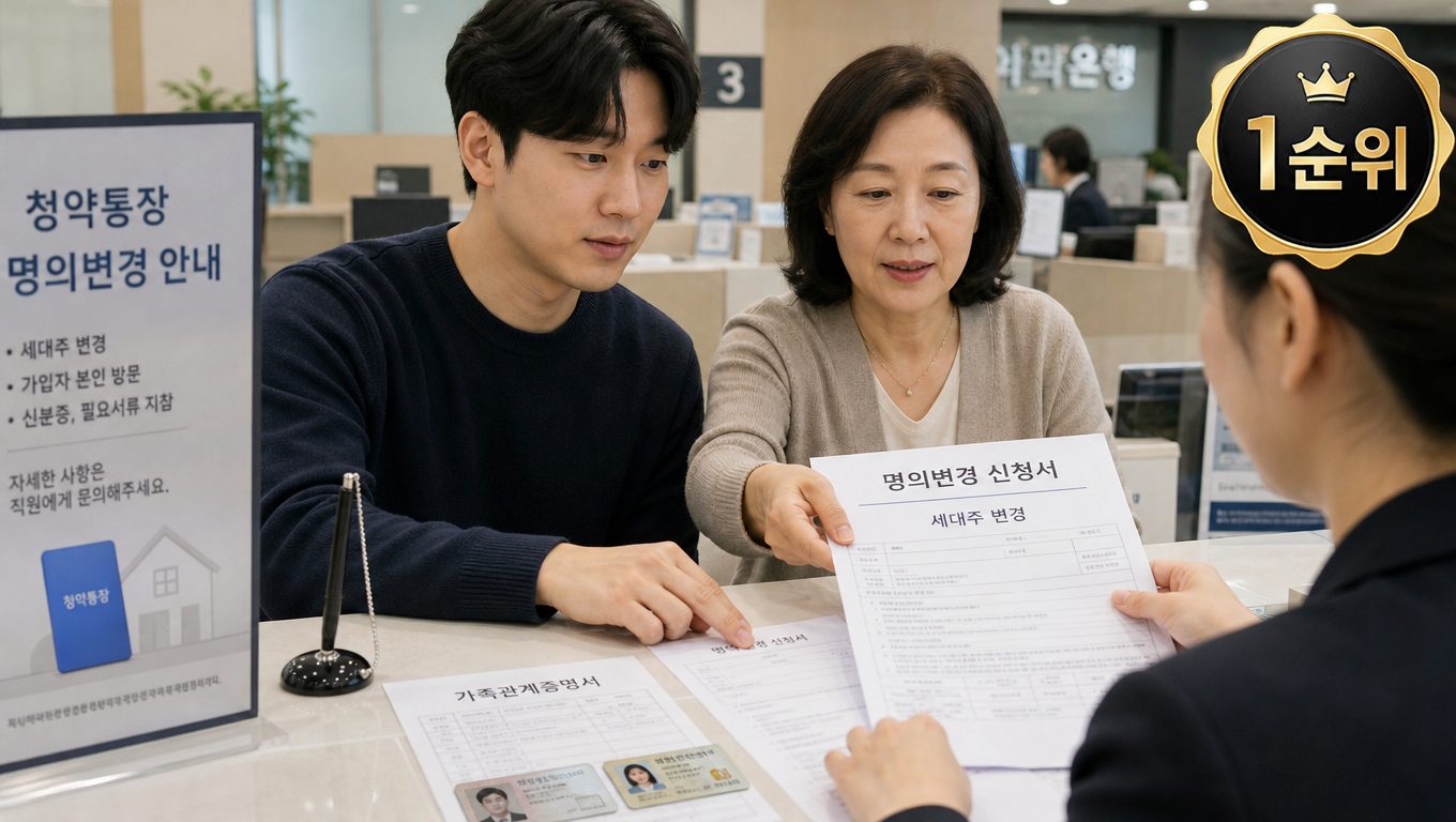청약통장 명의변경 조건과 1순위 유지