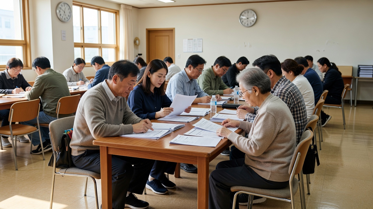 청약 예비당첨자 선정을 위한 가점제 적용 장면