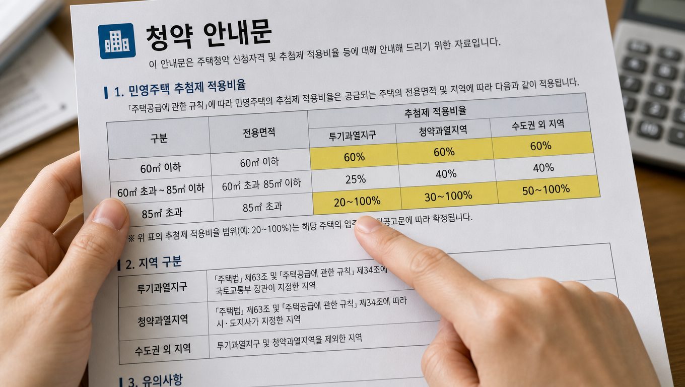 청약 추첨제 가점 낮아도 당첨 확률 높이는 방법