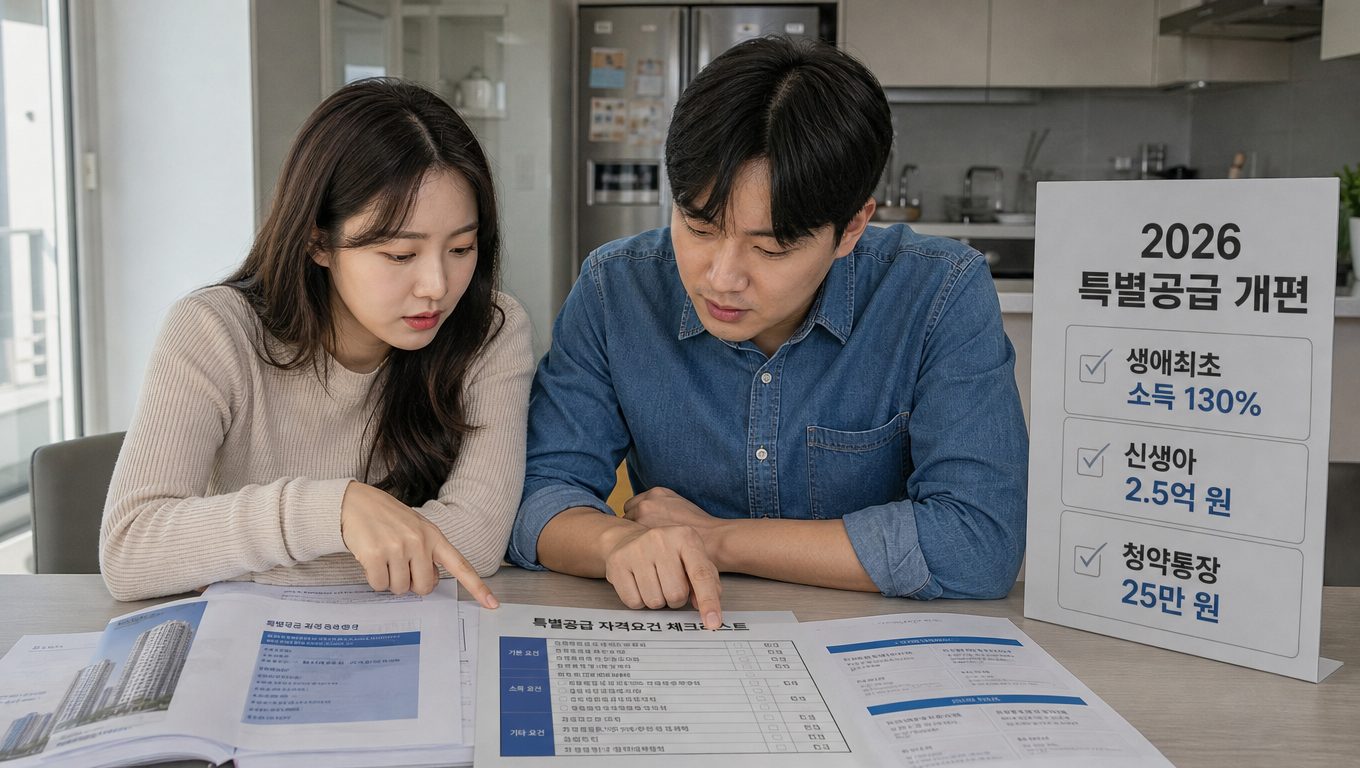 2026 청약 특별공급 개편 내용과 생애최초·신생아 특공 기준